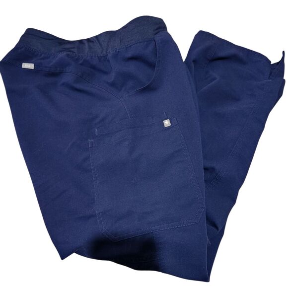 FIGS Pants Size XL Navy blue technical collection With Pockets Elastic Waist - Picture 4 of 10